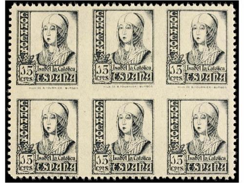 ** ESPAÑA. Ed. 819stv, 820sbc, 820sbs. 15 cts. gris. Tira de