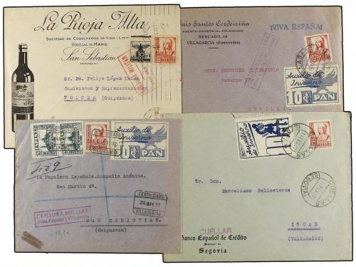 ESPAÑA GUERRA CIVIL. AUXILIO DE INVIERNO. Conjunto de 12 car