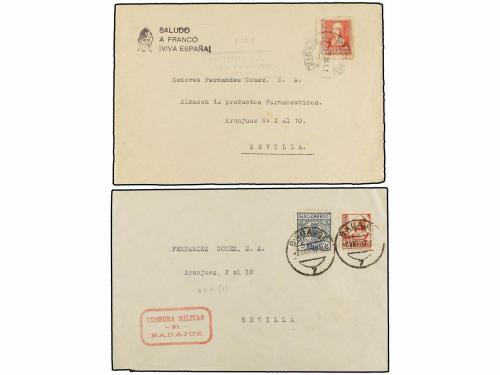 ✉ ESPAÑA GUERRA CIVIL. HOSPITALES MILITARES. Conjunto de sei