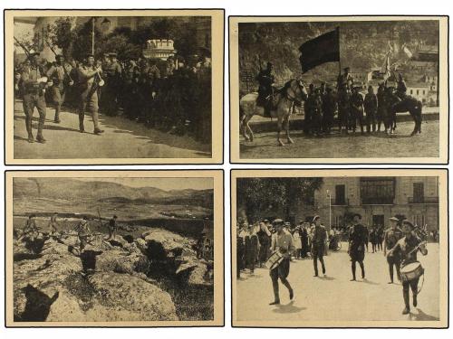 ✉ ESPAÑA GUERRA CIVIL. CARLISTAS y REQUETES. Serie de 8 tarj