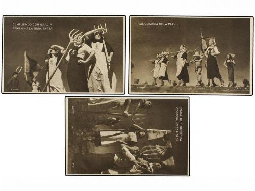 ✉ ESPAÑA GUERRA CIVIL. Juego de 10 tarjetas postales. MUJERE
