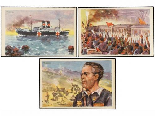 ✉ ESPAÑA GUERRA CIVIL. JUEGO COMPLETO. Edición de la CRUZ RO