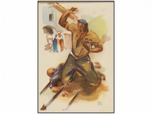 ✉ ESPAÑA GUERRA CIVIL. ESTAMPAS DE LA GUERRA EN EUZKADI. Car