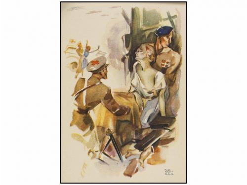 ✉ ESPAÑA GUERRA CIVIL. ESTAMPAS DE LA GUERRA EN EUZKADI. Car