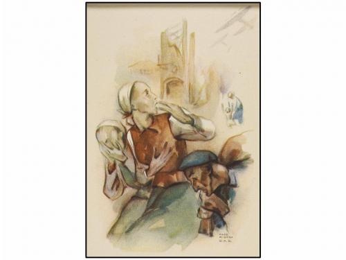 ✉ ESPAÑA GUERRA CIVIL. ESTAMPAS DE LA GUERRA EN EUZKADI. Car