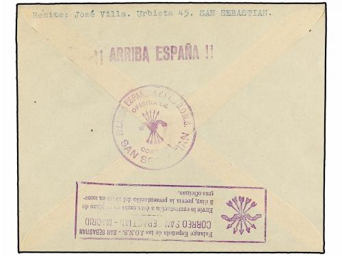 ✉ ESPAÑA E. LOCALES PATRIOTICAS: SAN SEBASTIAN. Ed. 19. 1937
