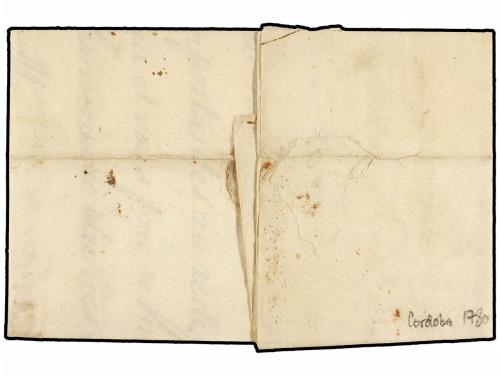 ✉ ESPAÑA: PREFILATELIA. 1780. CÓRDOBA a MARSELLA. Marca ANDA