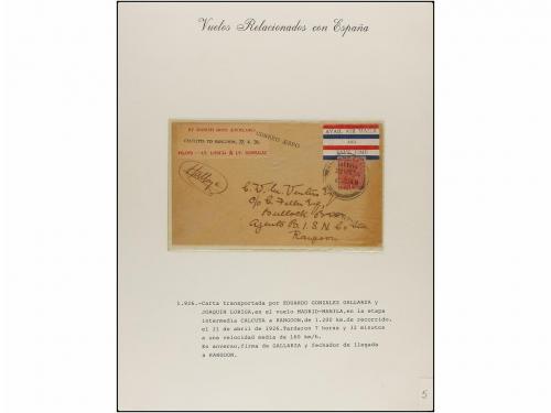 ✉ ESPAÑA. CORREO AÉREO. VUELOS RELACIONADOS CON ESPAÑA. Cole