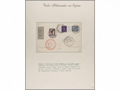 ✉ ESPAÑA. CORREO AÉREO. VUELOS RELACIONADOS CON ESPAÑA. Cole