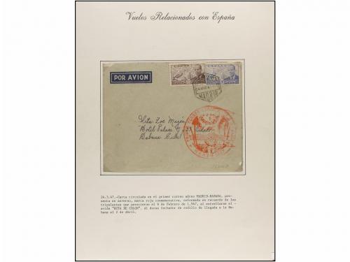 ✉ ESPAÑA. CORREO AÉREO. VUELOS RELACIONADOS CON ESPAÑA. Cole
