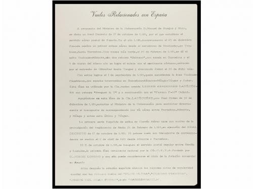 ✉ ESPAÑA. CORREO AÉREO. VUELOS RELACIONADOS CON ESPAÑA. Cole