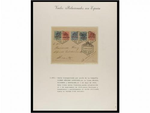 ✉ ESPAÑA. CORREO AÉREO. VUELOS RELACIONADOS CON ESPAÑA. Cole