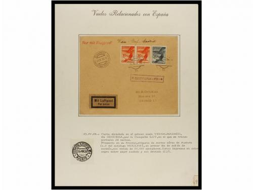 ✉ ESPAÑA. CORREO AÉREO. VUELOS RELACIONADOS CON ESPAÑA. Cole