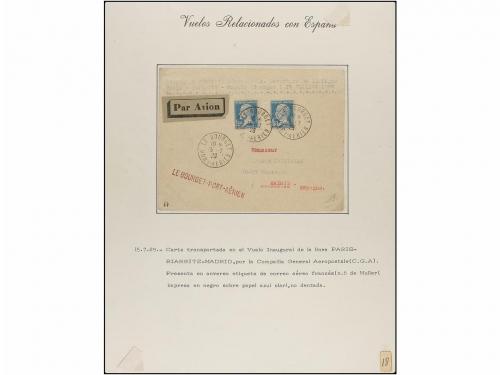 ✉ ESPAÑA. CORREO AÉREO. VUELOS RELACIONADOS CON ESPAÑA. Cole
