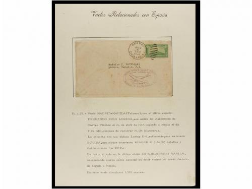 ✉ ESPAÑA. CORREO AÉREO. VUELOS RELACIONADOS CON ESPAÑA. Cole