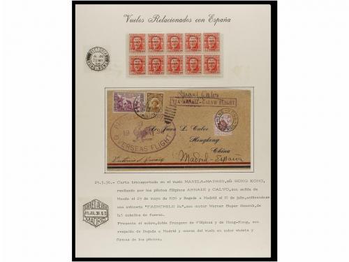 ✉ ESPAÑA. CORREO AÉREO. VUELOS RELACIONADOS CON ESPAÑA. Cole