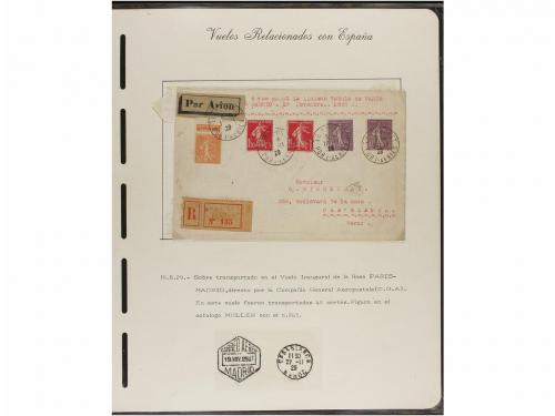 ✉ ESPAÑA. CORREO AÉREO. VUELOS RELACIONADOS CON ESPAÑA. Cole