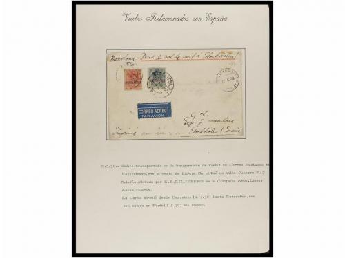 ✉ ESPAÑA. CORREO AÉREO. VUELOS RELACIONADOS CON ESPAÑA. Cole