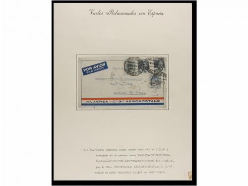 ✉ ESPAÑA. CORREO AÉREO. VUELOS RELACIONADOS CON ESPAÑA. Cole