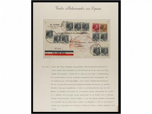 ✉ ESPAÑA. CORREO AÉREO. VUELOS RELACIONADOS CON ESPAÑA. Cole