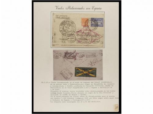 ✉ ESPAÑA. CORREO AÉREO. VUELOS RELACIONADOS CON ESPAÑA. Cole