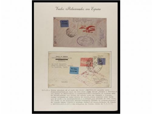 ✉ ESPAÑA. CORREO AÉREO. VUELOS RELACIONADOS CON ESPAÑA. Cole