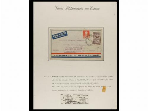 ✉ ESPAÑA. CORREO AÉREO. VUELOS RELACIONADOS CON ESPAÑA. Cole