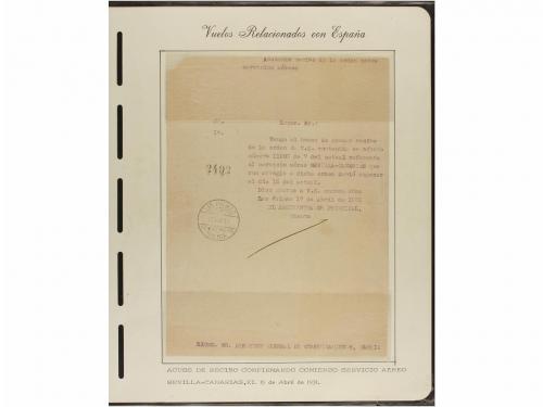 ✉ ESPAÑA. CORREO AÉREO. VUELOS RELACIONADOS CON ESPAÑA. Cole