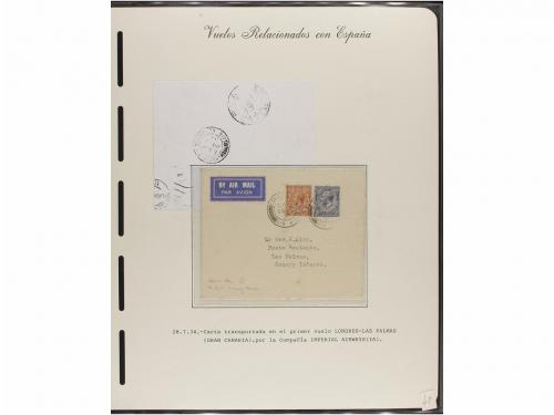 ✉ ESPAÑA. CORREO AÉREO. VUELOS RELACIONADOS CON ESPAÑA. Cole