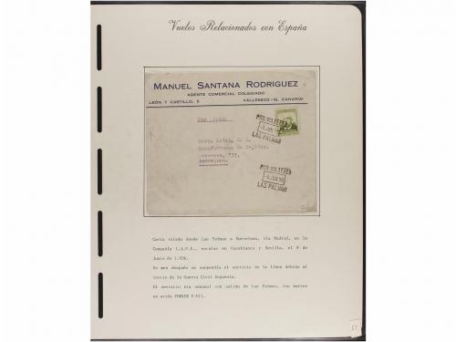 ✉ ESPAÑA. CORREO AÉREO. VUELOS RELACIONADOS CON ESPAÑA. Cole