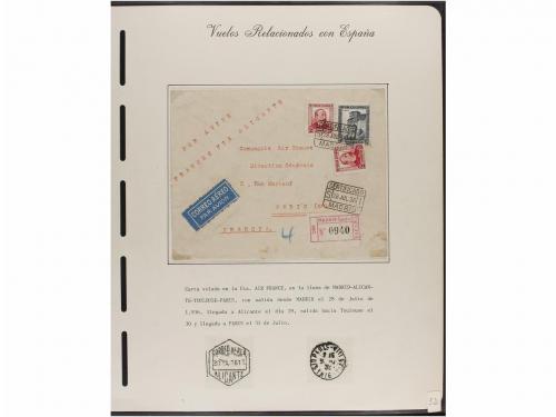 ✉ ESPAÑA. CORREO AÉREO. VUELOS RELACIONADOS CON ESPAÑA. Cole
