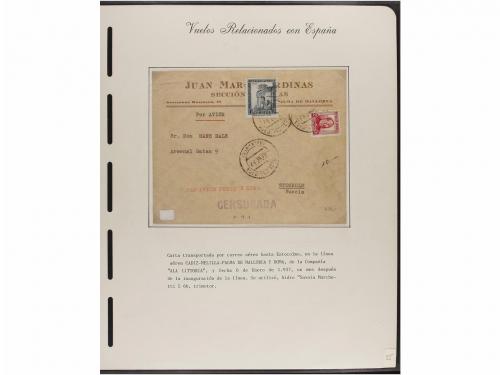 ✉ ESPAÑA. CORREO AÉREO. VUELOS RELACIONADOS CON ESPAÑA. Cole