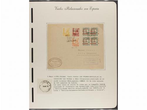 ✉ ESPAÑA. CORREO AÉREO. VUELOS RELACIONADOS CON ESPAÑA. Cole