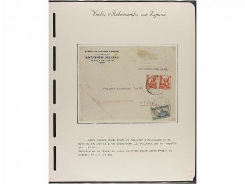 ✉ ESPAÑA. CORREO AÉREO. VUELOS RELACIONADOS CON ESPAÑA. Cole