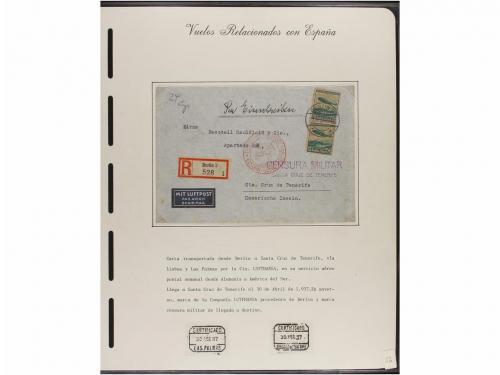 ✉ ESPAÑA. CORREO AÉREO. VUELOS RELACIONADOS CON ESPAÑA. Cole