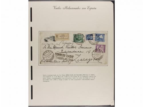 ✉ ESPAÑA. CORREO AÉREO. VUELOS RELACIONADOS CON ESPAÑA. Cole