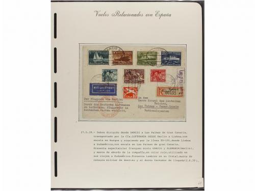 ✉ ESPAÑA. CORREO AÉREO. VUELOS RELACIONADOS CON ESPAÑA. Cole