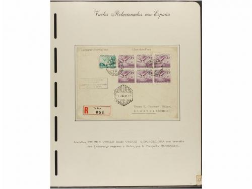 ✉ ESPAÑA. CORREO AÉREO. VUELOS RELACIONADOS CON ESPAÑA. Cole