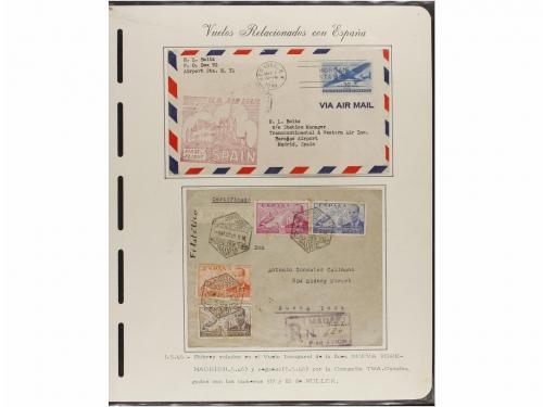 ✉ ESPAÑA. CORREO AÉREO. VUELOS RELACIONADOS CON ESPAÑA. Cole