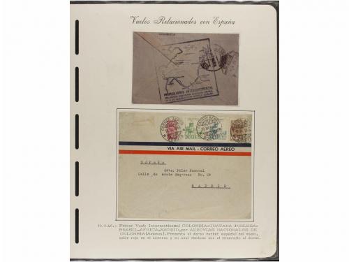 ✉ ESPAÑA. CORREO AÉREO. VUELOS RELACIONADOS CON ESPAÑA. Cole