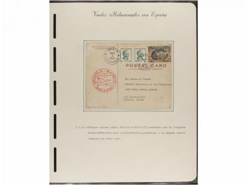 ✉ ESPAÑA. CORREO AÉREO. VUELOS RELACIONADOS CON ESPAÑA. Cole