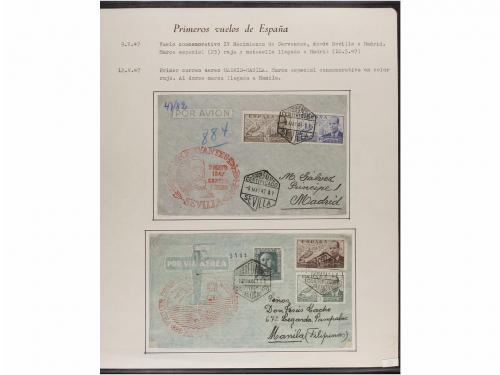 ✉ ESPAÑA. CORREO AÉREO. VUELOS RELACIONADOS CON ESPAÑA. Cole