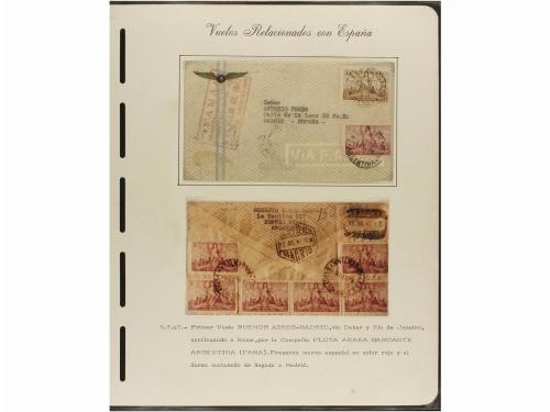 ✉ ESPAÑA. CORREO AÉREO. VUELOS RELACIONADOS CON ESPAÑA. Cole