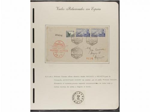 ✉ ESPAÑA. CORREO AÉREO. VUELOS RELACIONADOS CON ESPAÑA. Cole