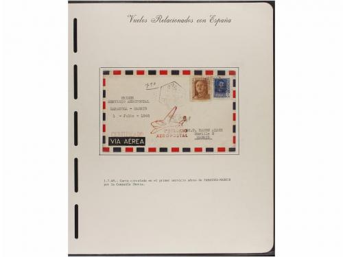 ✉ ESPAÑA. CORREO AÉREO. VUELOS RELACIONADOS CON ESPAÑA. Cole
