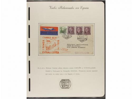 ✉ ESPAÑA. CORREO AÉREO. VUELOS RELACIONADOS CON ESPAÑA. Cole