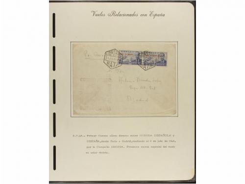 ✉ ESPAÑA. CORREO AÉREO. VUELOS RELACIONADOS CON ESPAÑA. Cole
