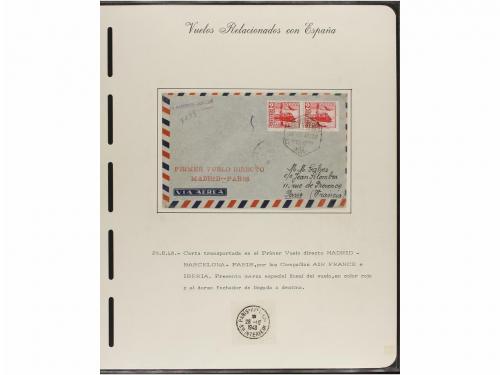 ✉ ESPAÑA. CORREO AÉREO. VUELOS RELACIONADOS CON ESPAÑA. Cole
