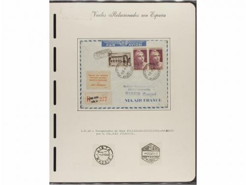 ✉ ESPAÑA. CORREO AÉREO. VUELOS RELACIONADOS CON ESPAÑA. Cole
