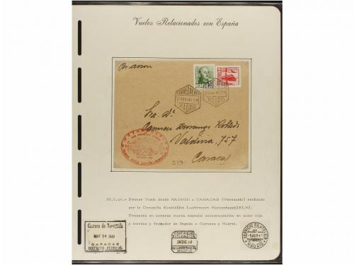 ✉ ESPAÑA. CORREO AÉREO. VUELOS RELACIONADOS CON ESPAÑA. Cole